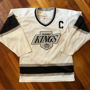 Vintage 90s Los Angeles Kings Wayne Gretzky CCM Maska Jersey Men’s Small